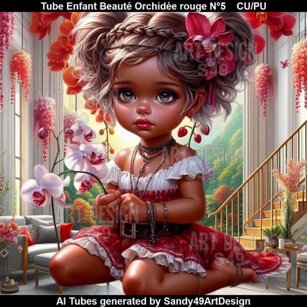 Tube Enfant Beauté Orchidée rouge N°5