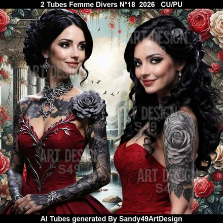 2 Tubes Femme Divers N°18  2026