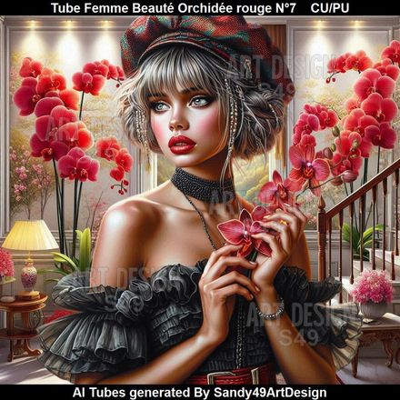 Tube Femme Beauté Orchidée rouge N°7