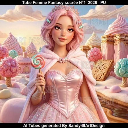 Tube Femme Fantasy sucrée N°1  2026