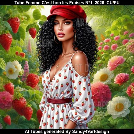 Tube Femme C'est bon les Fraises N°1  2026