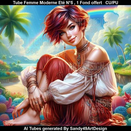Tube Femme Moderne Eté N°5