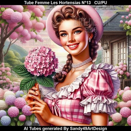 Tube Femme Les Hortensias N°13