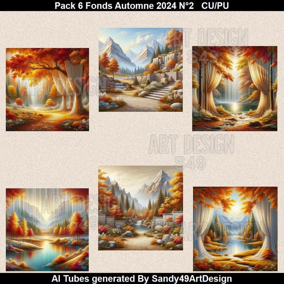 Pack 6 Fonds Automne N°2
