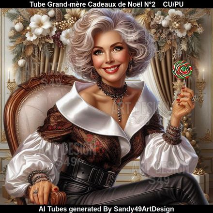 Tube Grand-mère Cadeaux de Noël N°2