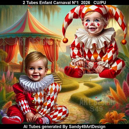 2 Tubes Enfant Carnaval N°1  2026