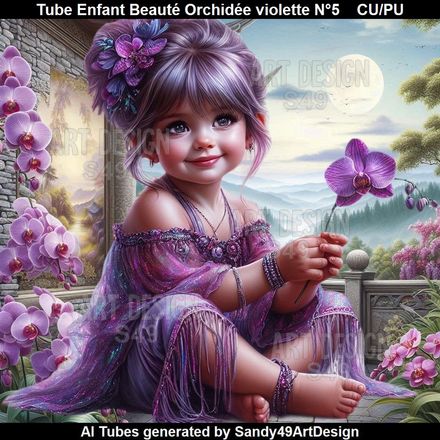 Tube Enfant Beauté Orchidée violette N°5