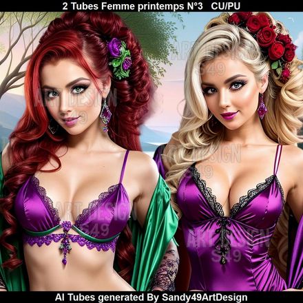 2 Tubes Femme Printemps N°3