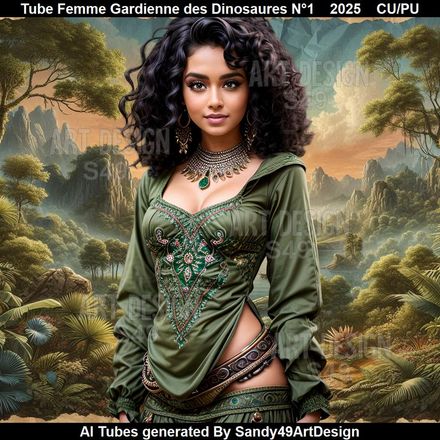 Tube Femme Gardienne des Dinosaures N°1    2025