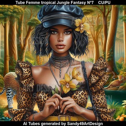Tube Femme Tropical Jungle Fantasy N°7