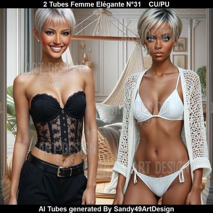 2 Tubes Femme Elégante N°31