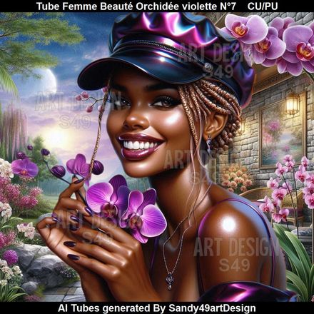 Tube Femme Beauté Orchidée violette N°7