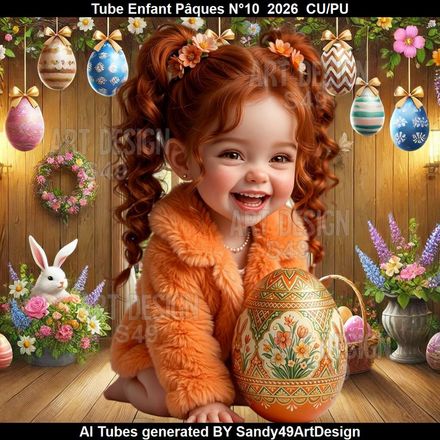 Tube Enfant Pâques N°10  2026