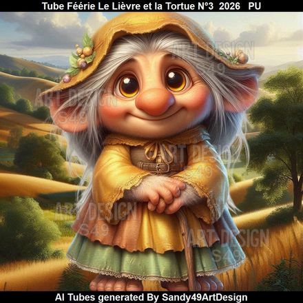 Tube Féérie Le Lièvre et la Tortue N°3  2026