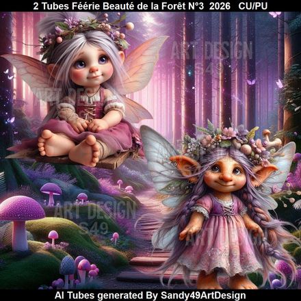 2 Tubes Féérie Beauté de la Forêt N°3  2026
