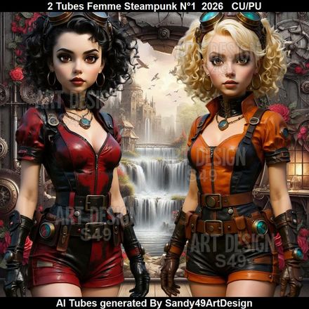 2 Tubes Femme Steampunk N°1  2026