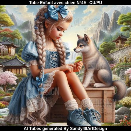 Tube Enfant avec chien N°49