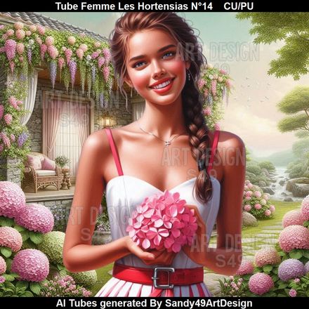 Tube Femme Les Hortensias N°14