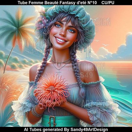 Tube Femme Beauté Fantasy d&#x27;Eté N°10