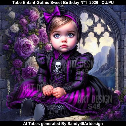Tube Enfant Gothic Sweet Birthday N°1  2026