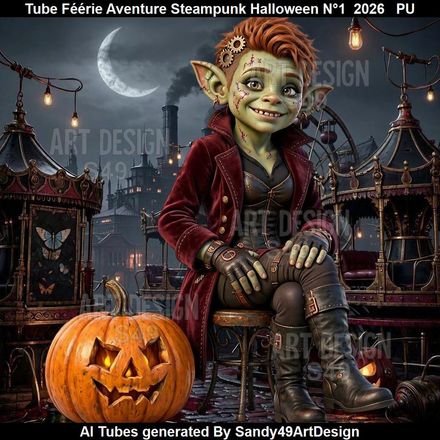 Tube Féérie Aventure Steampunk Halloween N°1  2026