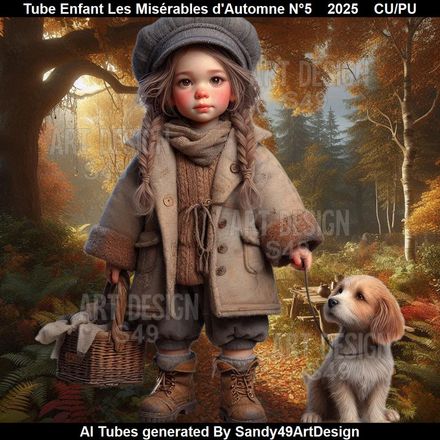 Tube Enfant Les Misérables d&#x27;Automne N°5   2025