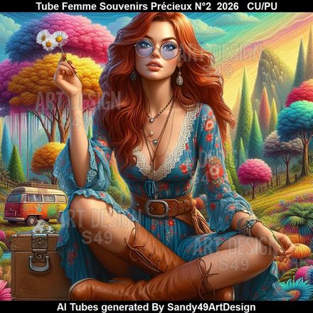 Tube Femme Souvenirs Précieux N°2  2026