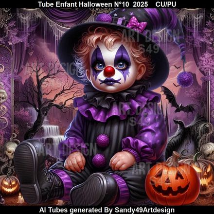Tube Enfant Halloween N°10    2025