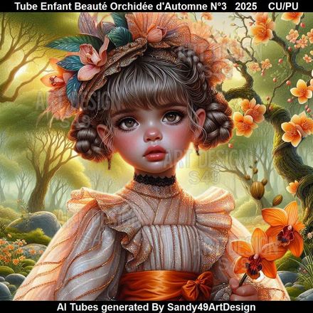 Tube Enfant Beauté Orchidée d'Automne N°3   2025