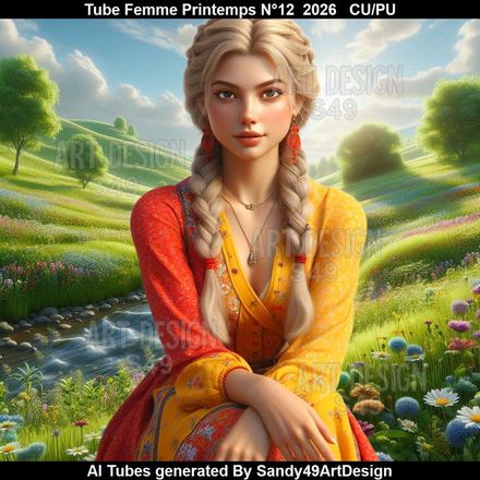 Tube Femme Printemps N°12  2026