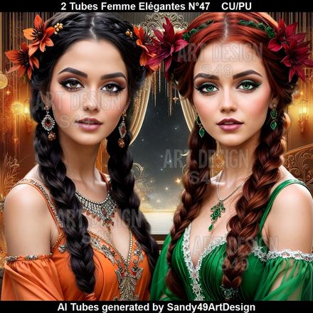 2 Tubes Femme Elégante N°47