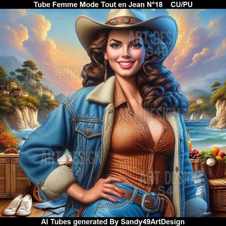 Tube Femme Mode Tout en Jean N°18