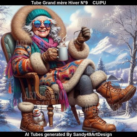 Tube Grand mère Hiver N°9
