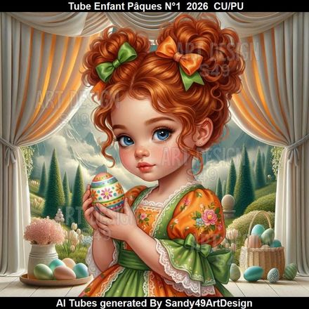 Tube Enfant Pâques N°1  2026