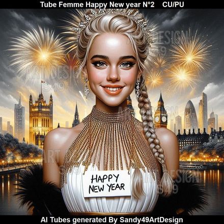 Tube Femme Happy New Year N°2