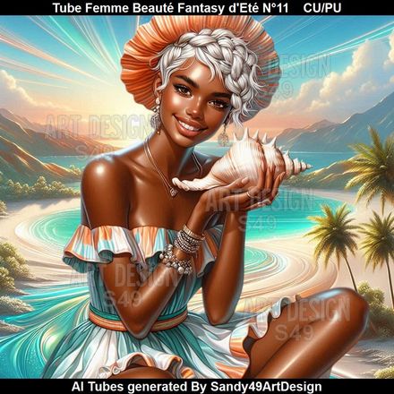 Tube Femme Beauté Fantasy d&#x27;Eté N°11