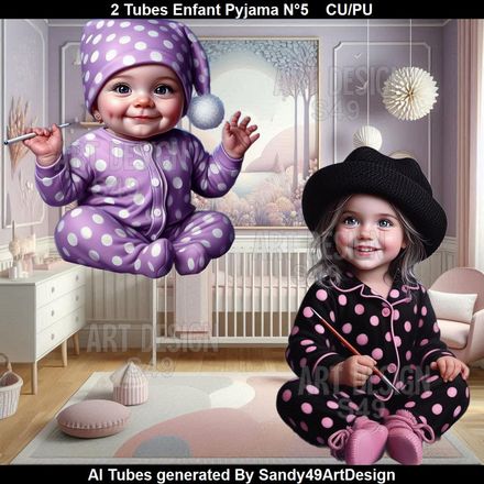 2 Tubes Enfant Pyjama N°5