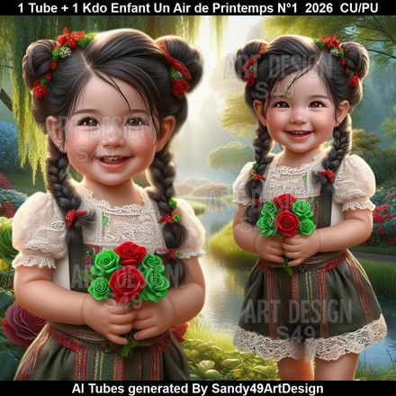 1 Tube + 1 Kdo Enfant Un Air de Printemps N°1  2026