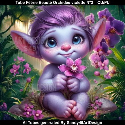 Tube Féérie Beauté Orchidée violette N°3