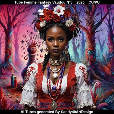 Tube Femme Fantasy Vaudou N°3    2025