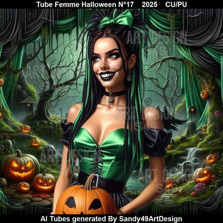 Tube Femme Halloween N°17    2025
