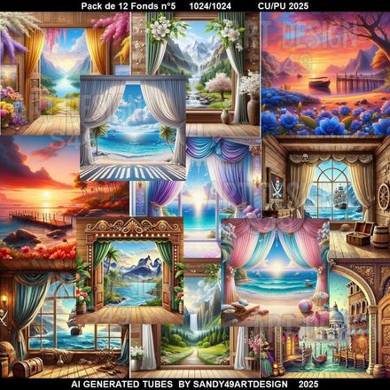 Pack 12 Fonds N°5