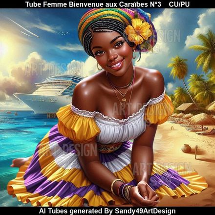 Tube Femme Bienvenue aux Caraïbes N°3