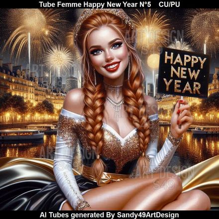 Tube Femme Happy New year N°5
