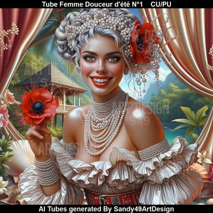 Tube Femme Douceur d&#x27;été N°1