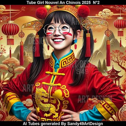 Tube Girl Nouvel An Chinois 2025  N°2