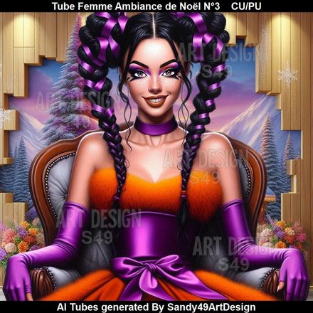 Tube Femme Ambiance de Noël N°3