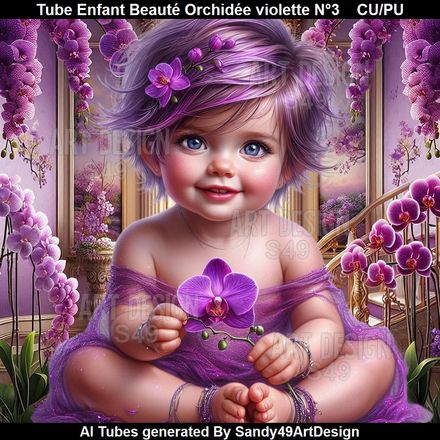 Tube Enfant Beauté Orchidée violette N°3