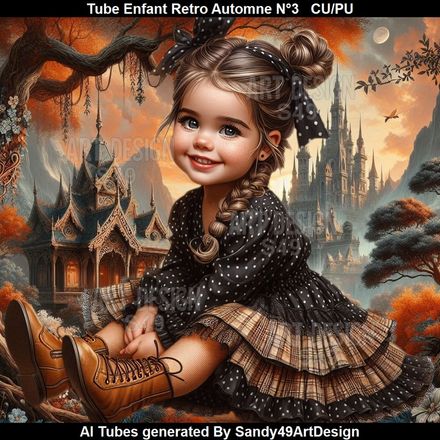 Tube Enfant Retro Automne N°3