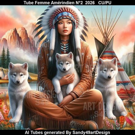 Tube Femme Amérindien N°2  2026